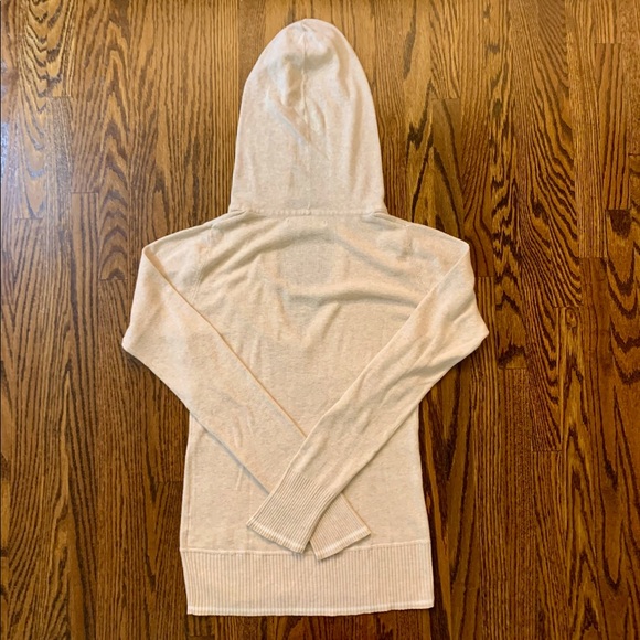 Beige Hoodie Knit Sweater - Picture 3 of 5